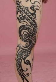 leg bronze dragon totem tattoo pattern