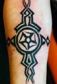 Sort tribal symbol personlighed tatoveringsmønster