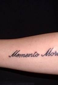 Arm Memento Mori pismo tetovaža slike
