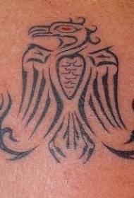 skulder svart tribal phoenix tatovering mønster