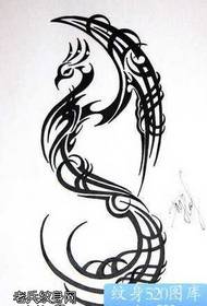 Rukopis Totem Dragon Tattoo Pattern
