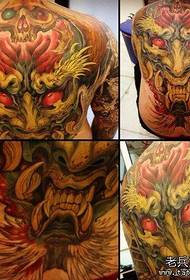 samec chrbta super cool dominancie plné späť tetovanie faucet vzor