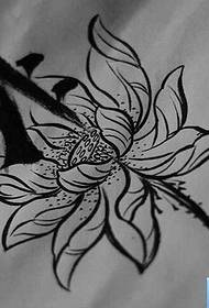 Рукапіс санскрыцкага малюнка татуіроўкі лотаса