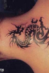 neck dragon totem tattoo pattern