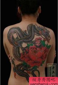 puni uzorak tetovaža leđa: slika s potpunim leđnim zmajem
