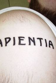 ຮູບແບບ tattoo ນາມສະກຸນສີດໍາ Latin Latin