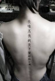 Appreciation of Chinese Character Tattoos in Chinese Style Calligraphy