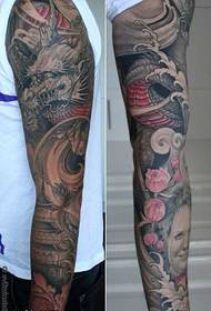 arm dragon tattoo pattern
