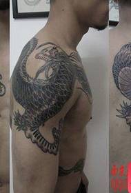 male favorite super-shouldered shoulder tattoo pattern