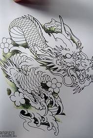 Kendő sárkány tetoválás minta