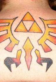 obojeni trokut totem simbol uzorak tetovaža