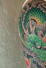 Egy sor különböző régi hagyományos sárkány sárkány tetoválás minták