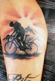 Legs black dawn biker tattoo