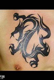 Chest Dragon Totem Tattoo Patroon