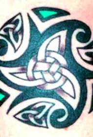 painted Celtic knot symbol tattoo pattern
