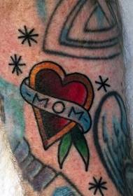 legged old school color love letter tattoo picture