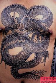 I-tattoo 520 Igalari: I-Front Chest Dragon Tattoo iphethini yesithombe
