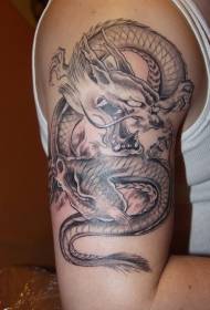 big black gray dragon tattoo pattern