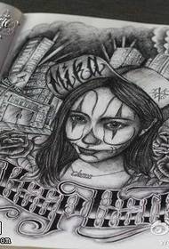 Death Girl Letter Tattoo Manuscript Pattern