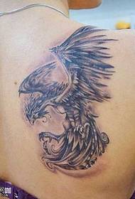 patrón de tatuaxe de ombreiro Phoenix