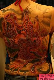 good-looking beauty full back phoenix tattoo pattern