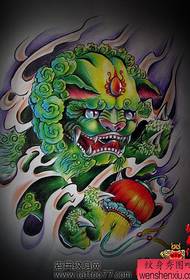the domineering beast Tangshi tattoo pattern