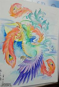 warna phoenix tattoo corak manuskrip 149473-gambar tato phoenix tradisional yang indah