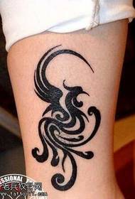 leg personality phoenix totem tattoo pattern