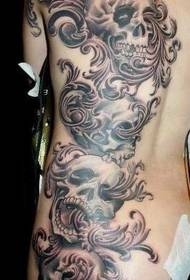 waist atmosphere fashion skull tattoo pattern