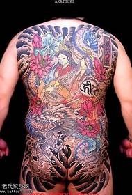 Dragon and Phoenix Totem Tattoo Patroon