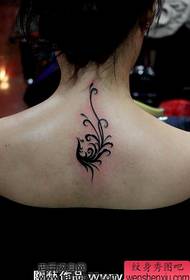 красив гръб към красив тотем модел на татуировка Phoenix