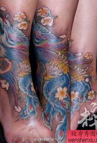 instep popular Exquisite traditional phoenix tattoo pattern