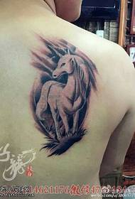 Shoulder Classic Unicorn Tattoo model