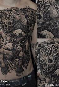 Classic Zombie Tattoo Pattern