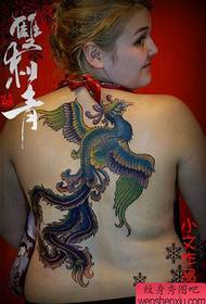 wasichana nyuma maarufu classic nusu-nyuma phoenix tattoo mtindo