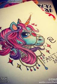 color school unicorn tattoo manuscript pattern
