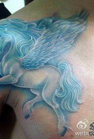 mudellu di tatuaggi di spalla: maglia di tatuaggi di spalla unicorno