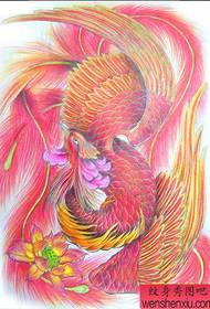 woman tattoo pattern: a beautiful full back phoenix pattern picture