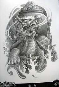 dominančný tradičný zvierací tetovací vzor