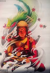 Buddha Phoenix tattoo pattern