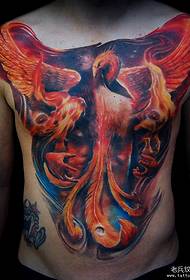 Phoenix татуировкасы бойынша әдемі жұмыс ұсынды