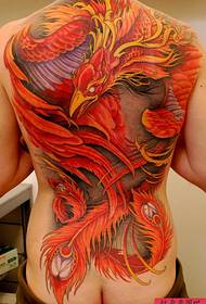 kvinde tatoveringsmønster: super cool super smuk skønhed fuld ryg Phoenix tatoveringsmønsterbillede boutique