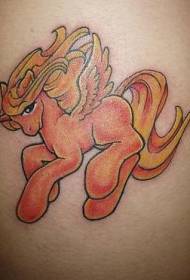 shoulder color small independence Horn beast tattoo pattern