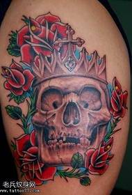 arm skull king tattoo pattern