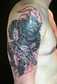 Modello tatuaggio braccio demone della morte in stile asiatico