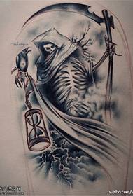 Motif manuscrit de tatouage de la mort