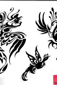conjunto clássico popular de desenhos de tatuagem de totem phoenix