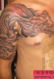 a classic popular shawl dragon tattoo pattern