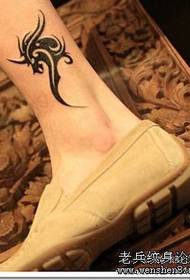 Unicorn Tattoo Pattern: One Leg Totem Unicorn Tattoo Pattern