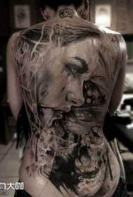 Шема на тетоважа на грбот на смртта